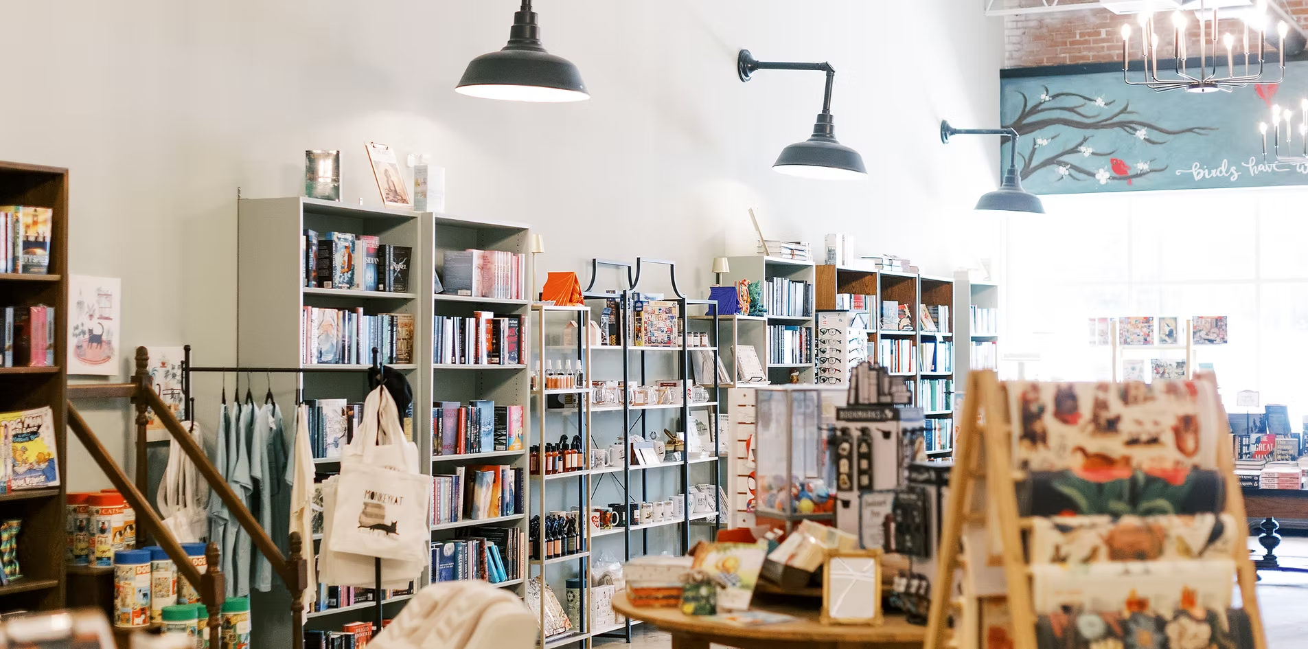 Interior of Monkey Kat Books in Sanford, NC