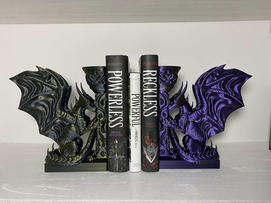 3D Printed Dragon Bookends: Fantasy Bookshelf Decor