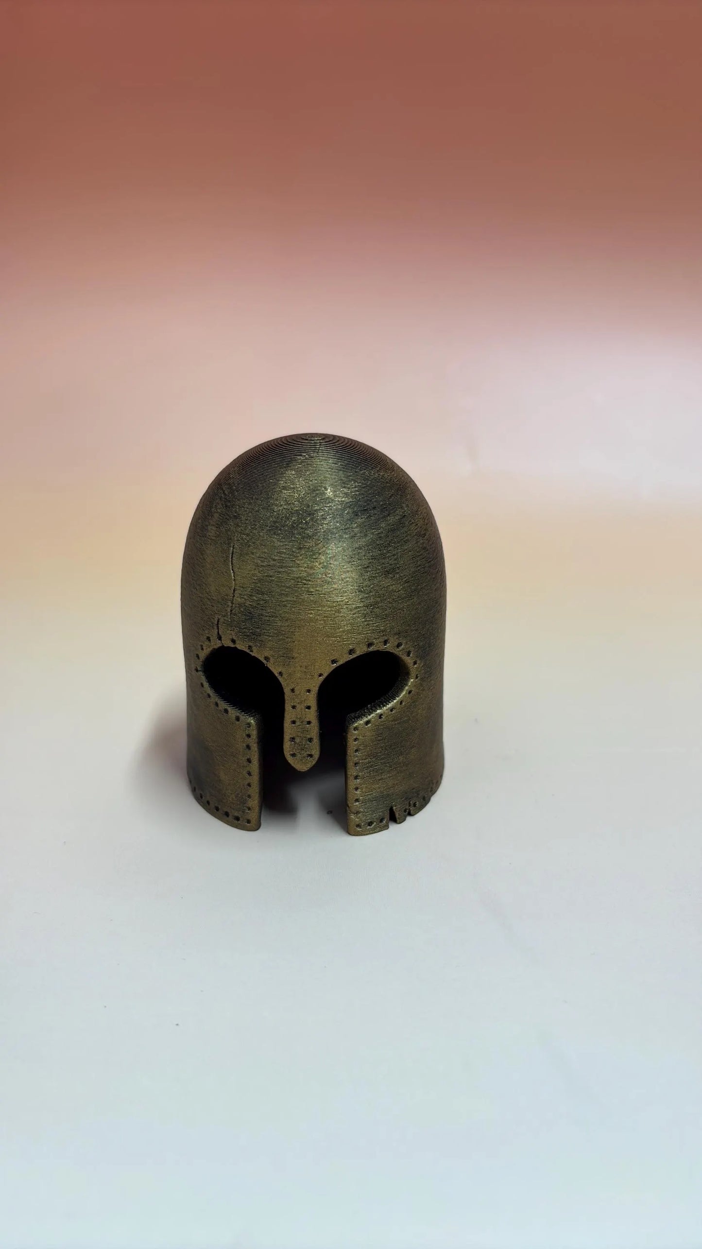 Achilles helmet shelf decor