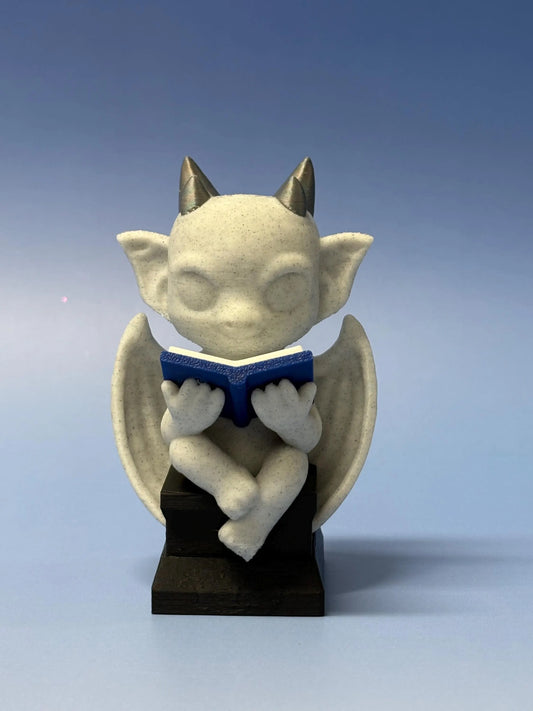 Reading Gargoyle Shelf Decor