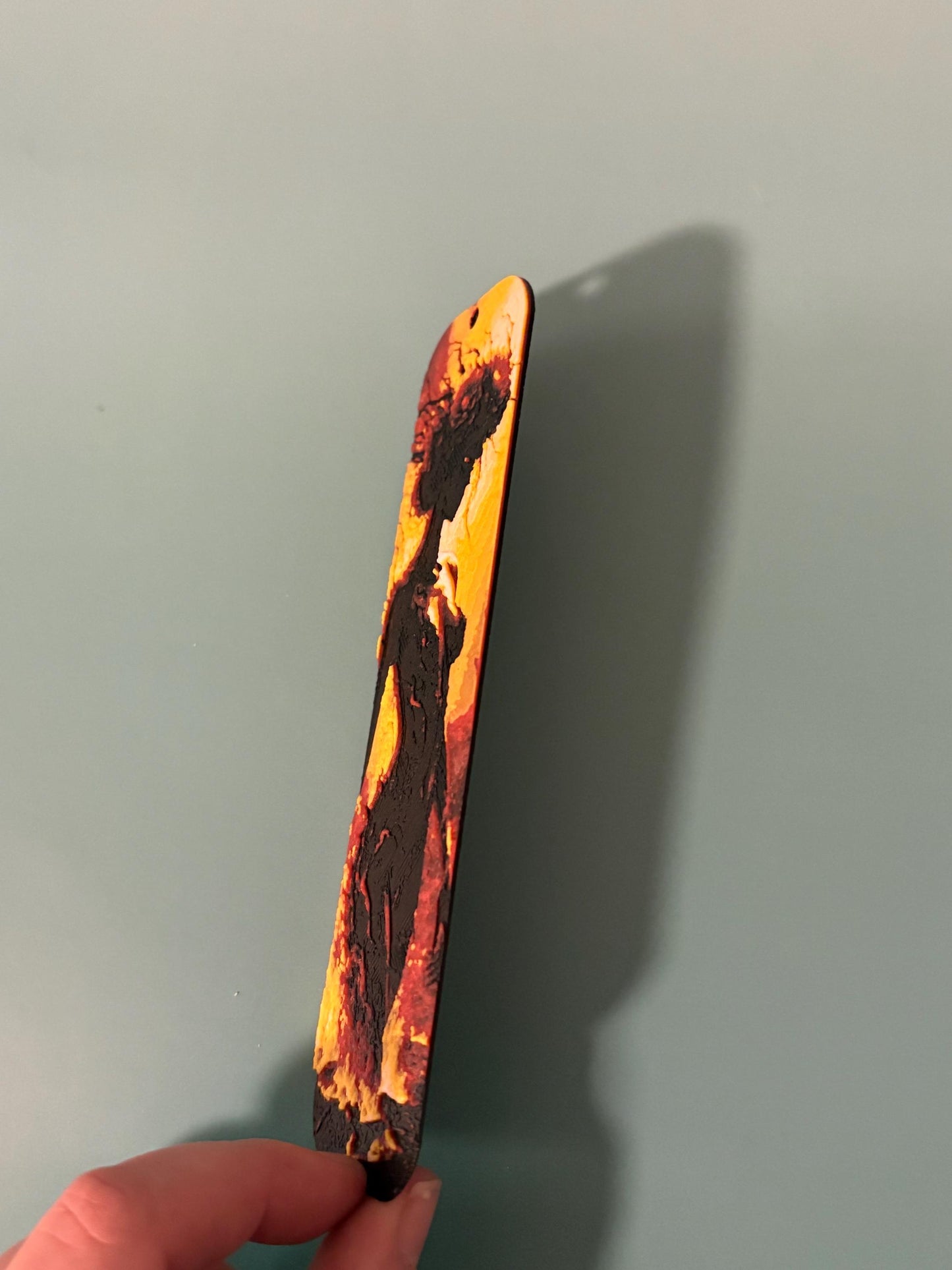 Fireborne Sorceress 3d Printed Bookmark