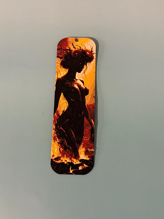 Fireborne Sorceress 3d Printed Bookmark